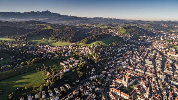 Vue aérienne d'une ville