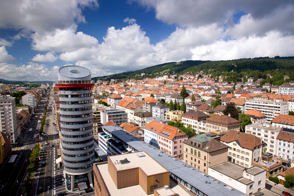 Vue aérienne d'une ville